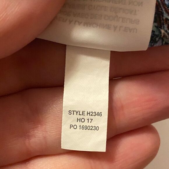 J. CREW Paisley Print Ruffle Crop Top Blue Red Women’s Size Small H2346 - Picture 8 of 8